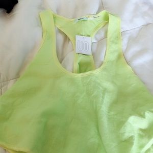 NWT Kimchi Blue neon green urban outfitters tank